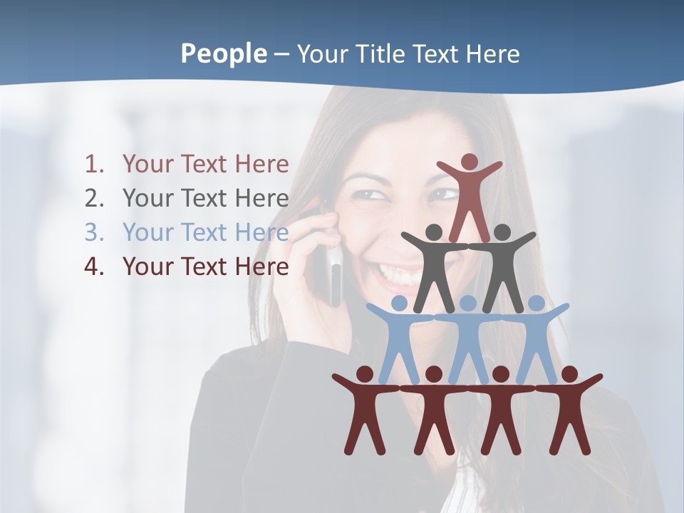 The Girl Is Talking On The Phone PowerPoint Template