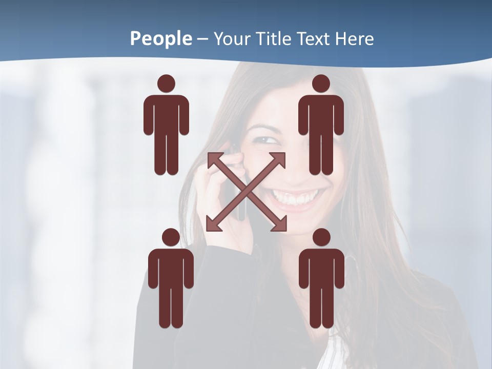 The Girl Is Talking On The Phone PowerPoint Template