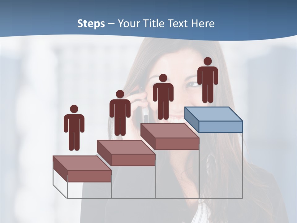 The Girl Is Talking On The Phone PowerPoint Template