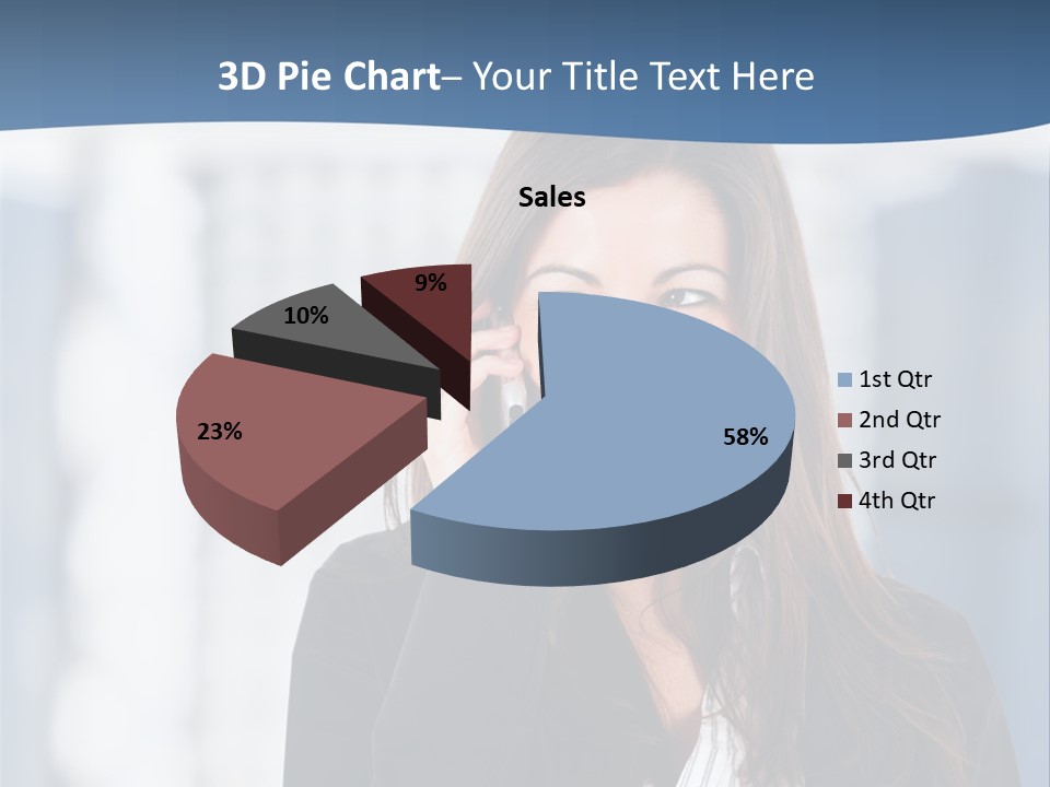 The Girl Is Talking On The Phone PowerPoint Template