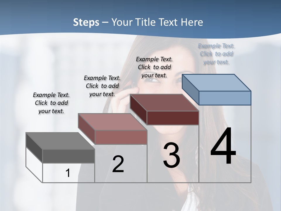 The Girl Is Talking On The Phone PowerPoint Template