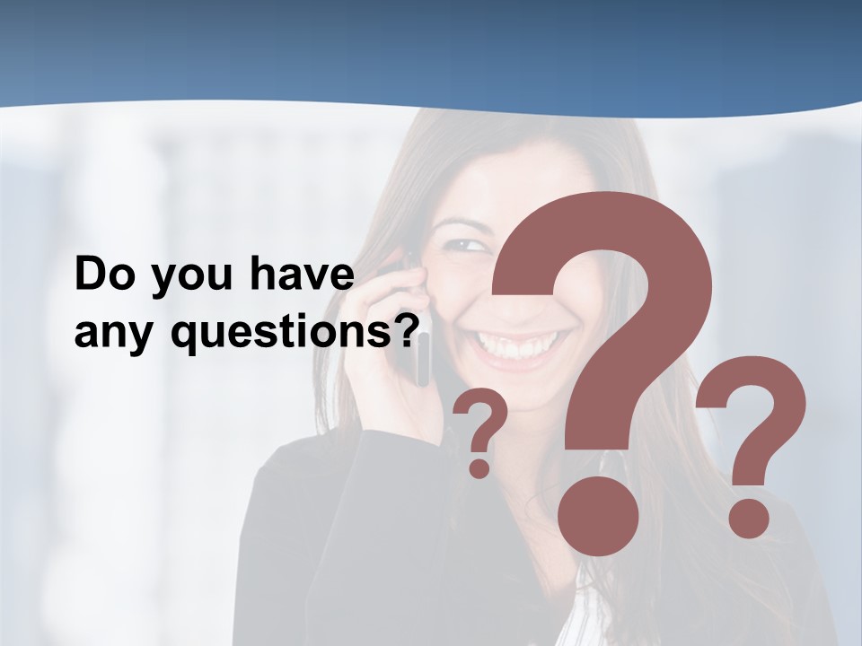 The Girl Is Talking On The Phone PowerPoint Template