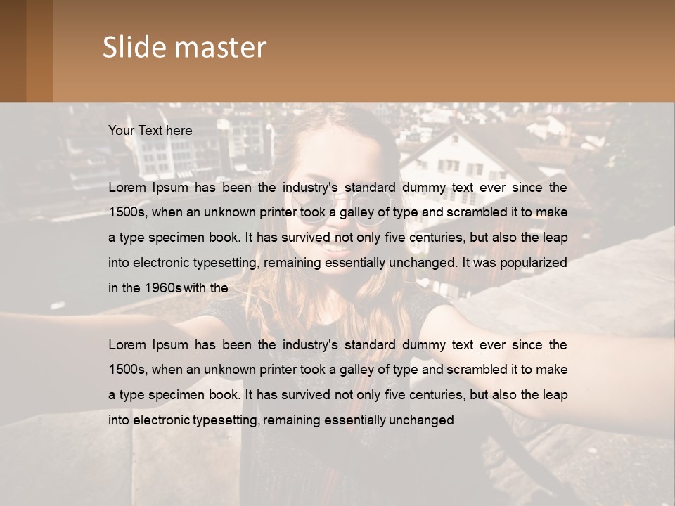 Selfie Girl PowerPoint Template