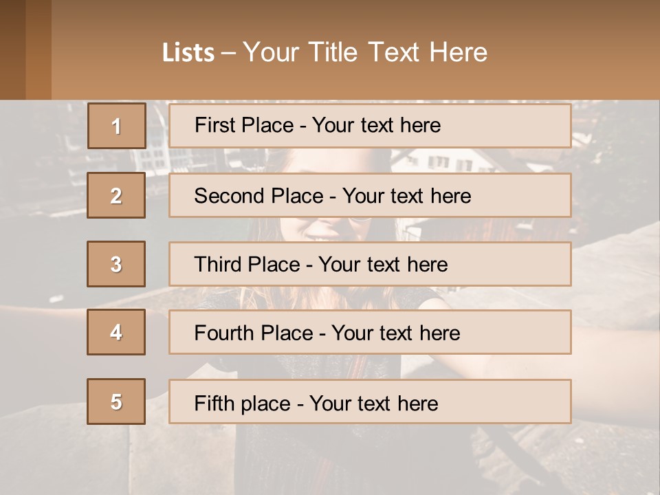 Selfie Girl PowerPoint Template