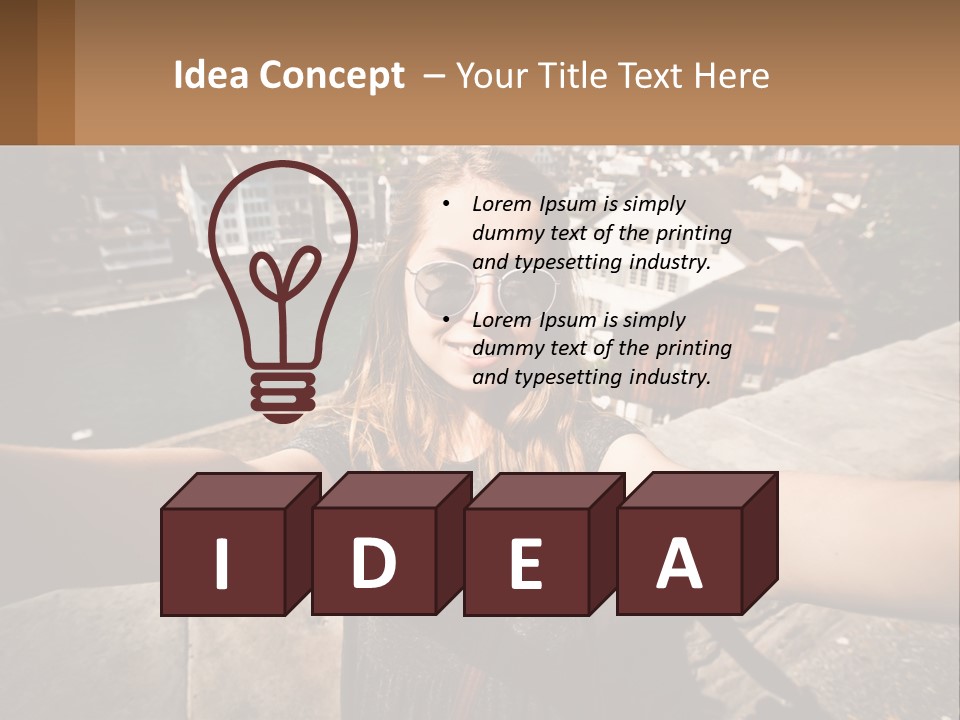 Selfie Girl PowerPoint Template