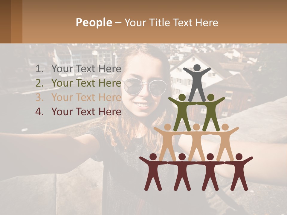Selfie Girl PowerPoint Template
