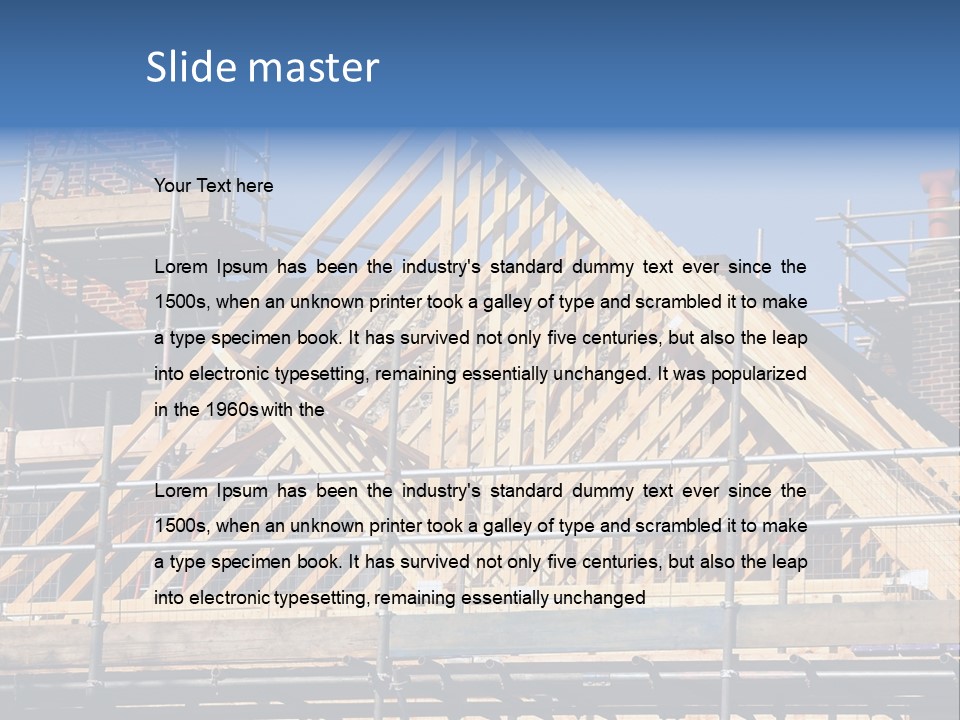 House Roof Construction PowerPoint Template