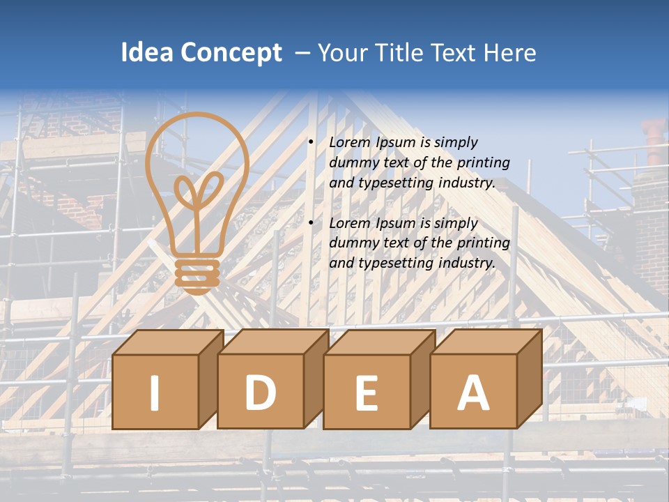 House Roof Construction PowerPoint Template