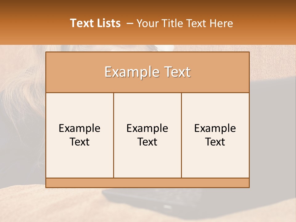 Schoolgirl At Laptop PowerPoint Template