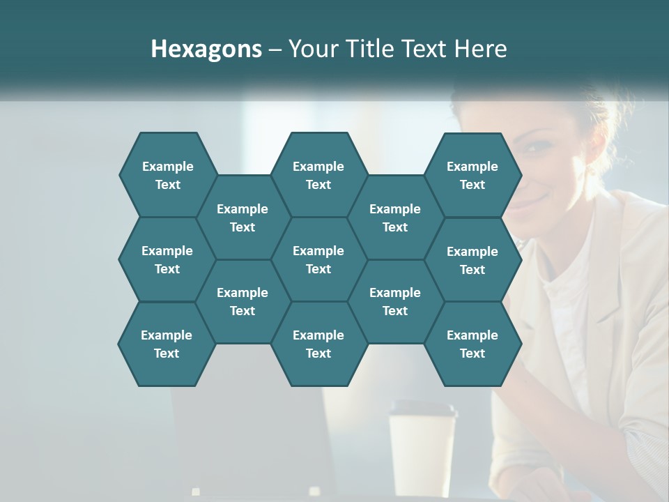 Girl With Laptop PowerPoint Template