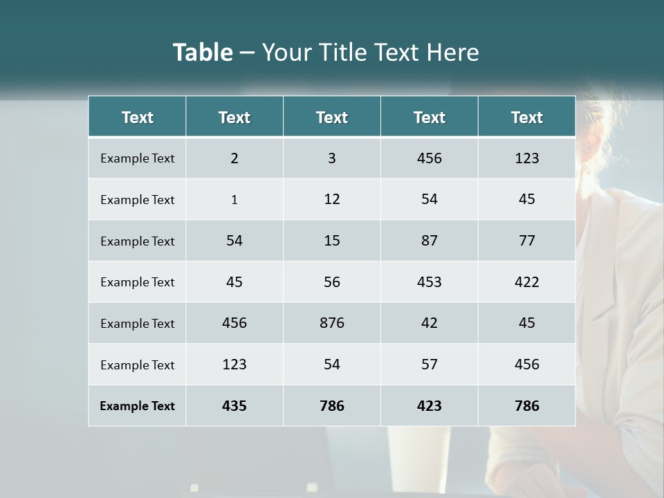 Girl With Laptop PowerPoint Template