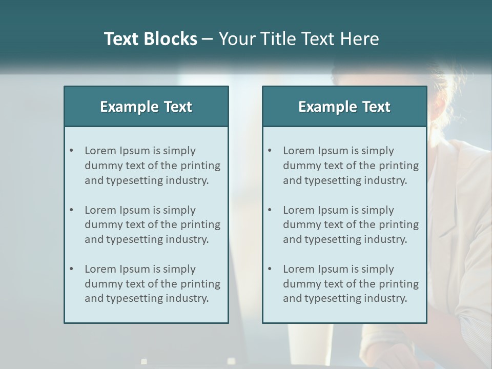 Girl With Laptop PowerPoint Template