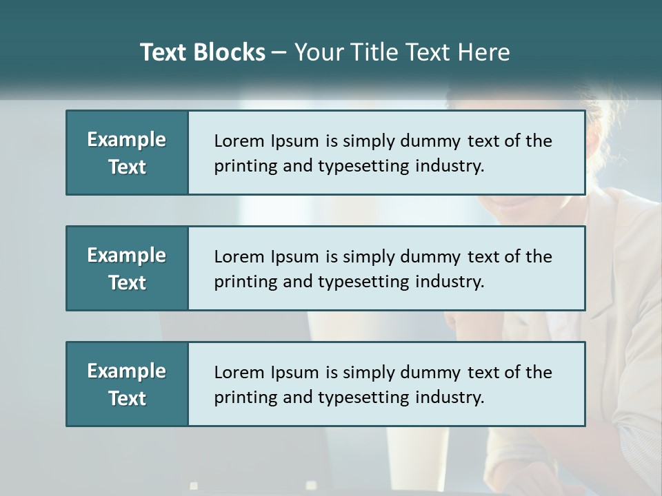 Girl With Laptop PowerPoint Template