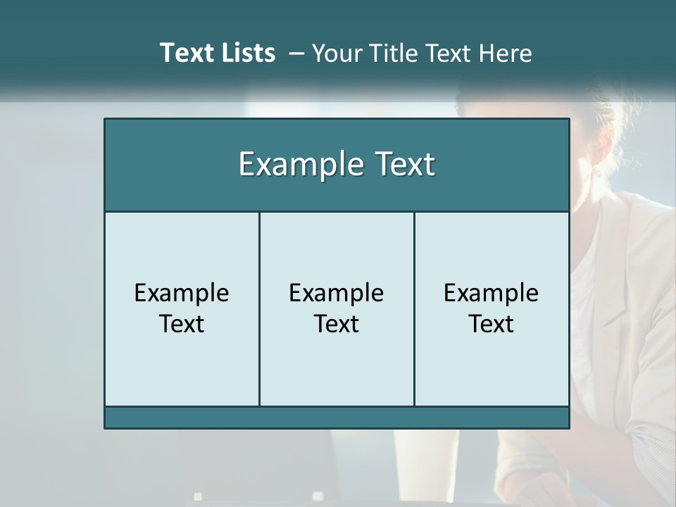 Girl With Laptop PowerPoint Template