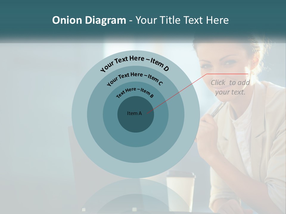 Girl With Laptop PowerPoint Template