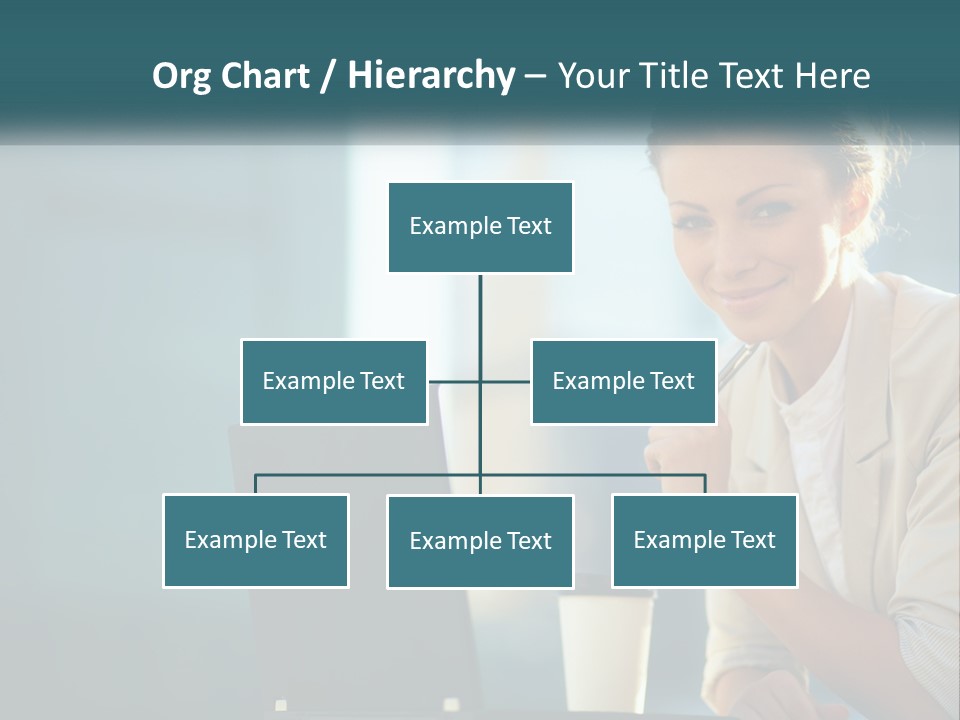 Girl With Laptop PowerPoint Template