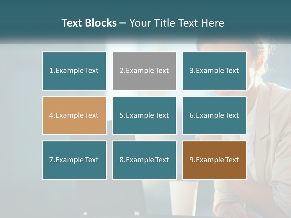 Girl With Laptop PowerPoint Template