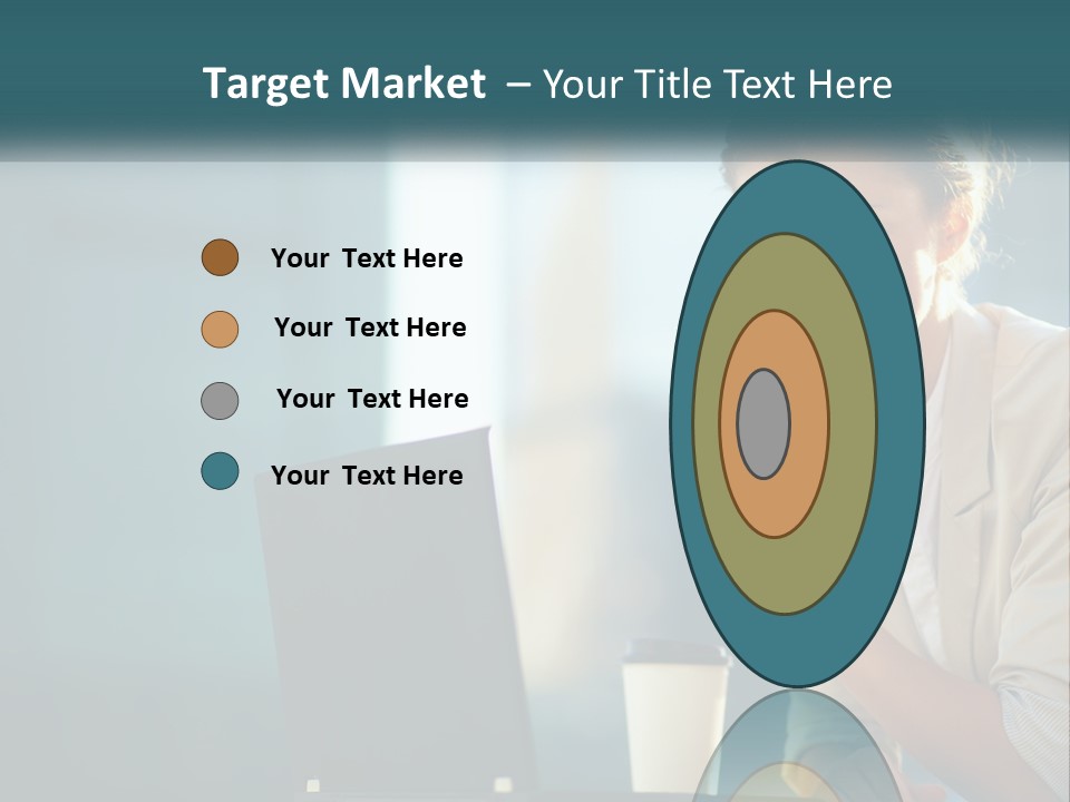 Girl With Laptop PowerPoint Template