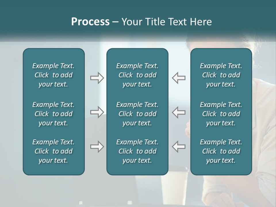 Girl With Laptop PowerPoint Template