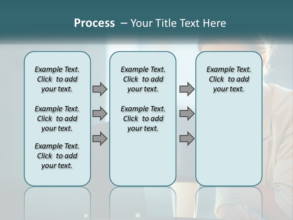 Girl With Laptop PowerPoint Template