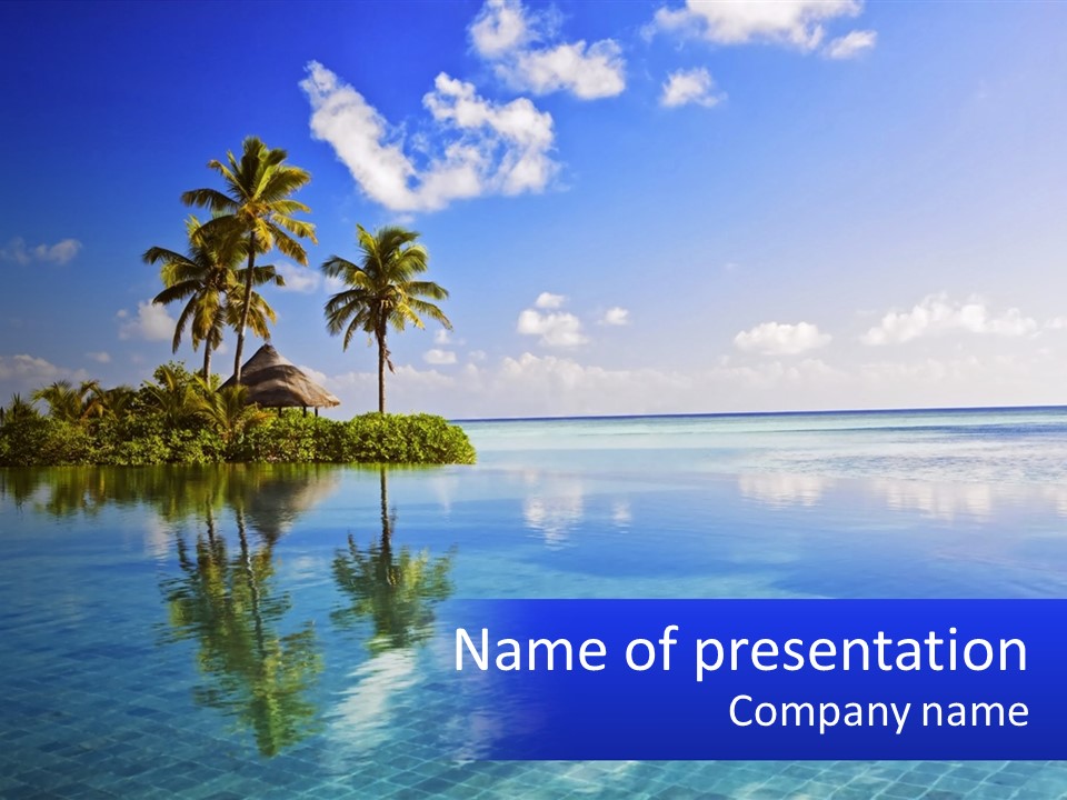 An Island In The Middle Of The Ocean PowerPoint Template