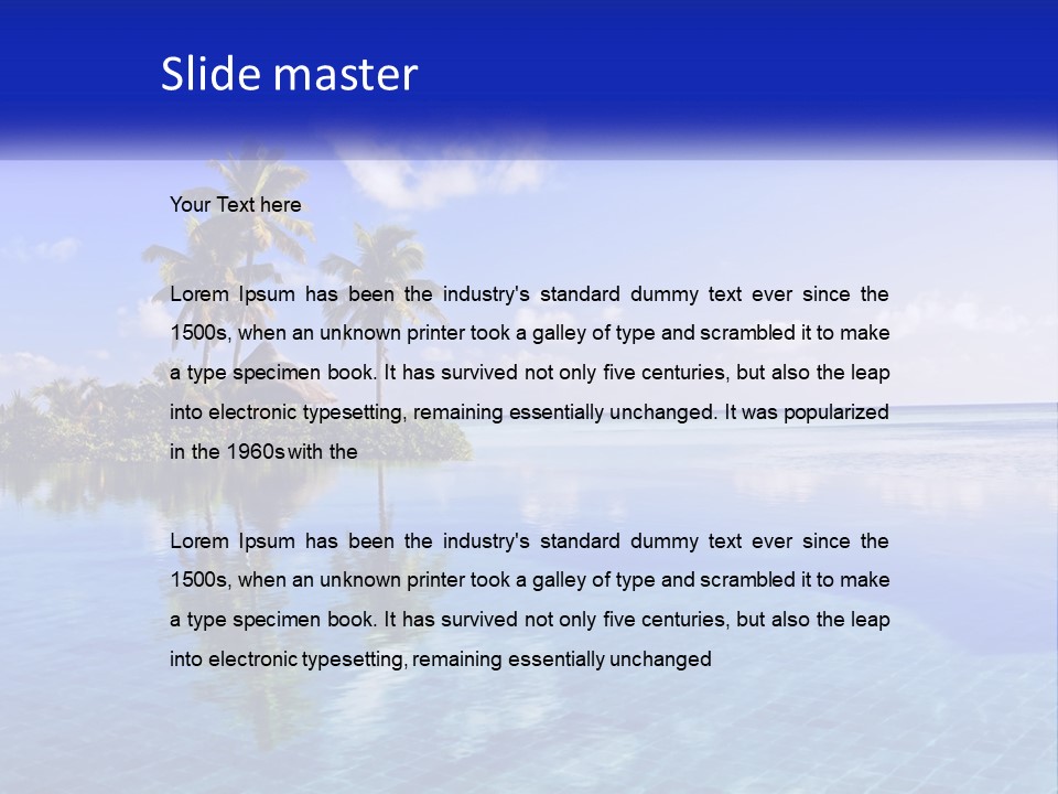 An Island In The Middle Of The Ocean PowerPoint Template