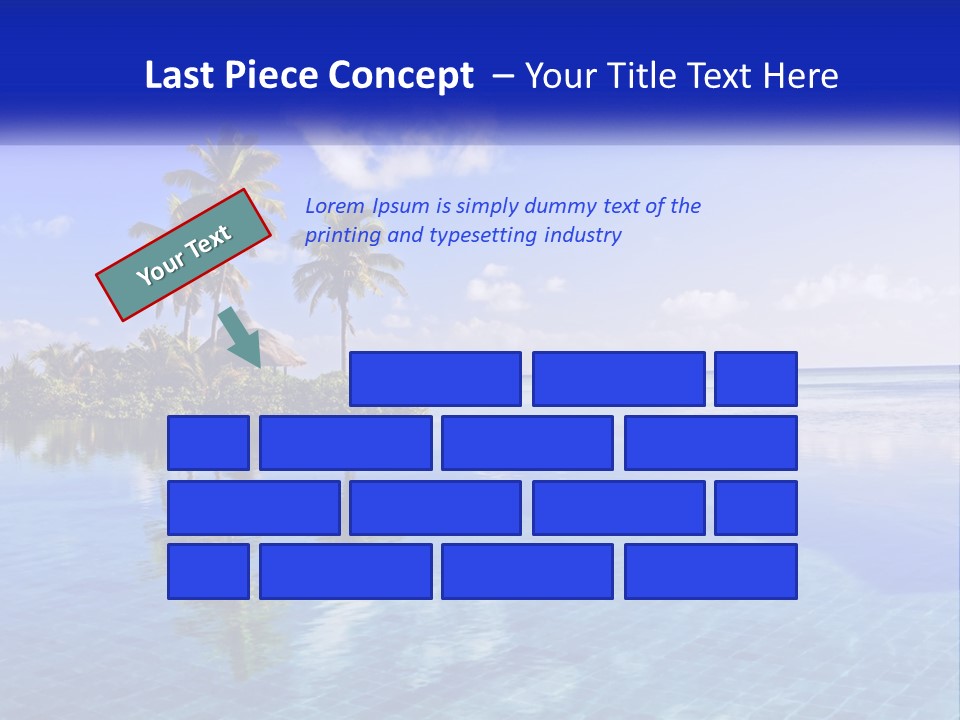 An Island In The Middle Of The Ocean PowerPoint Template