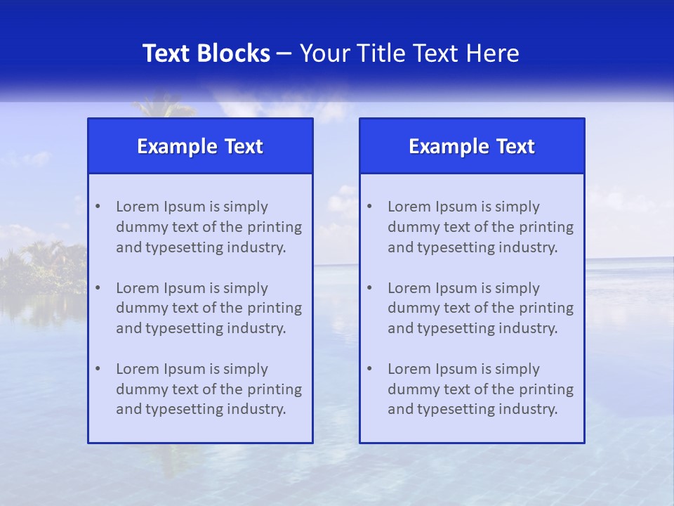 An Island In The Middle Of The Ocean PowerPoint Template