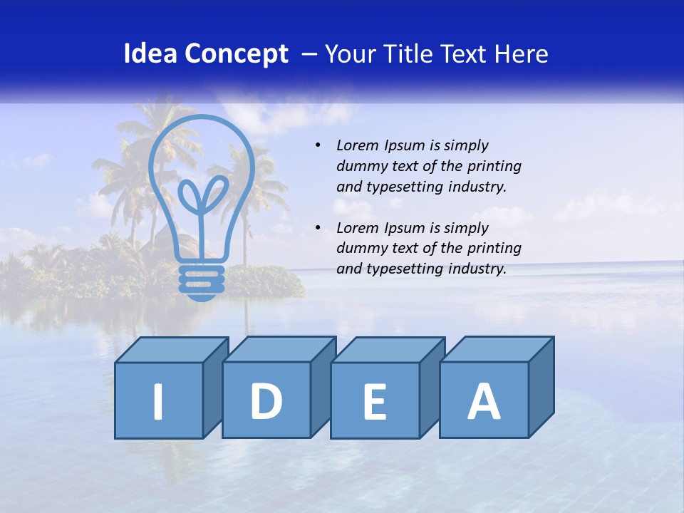 An Island In The Middle Of The Ocean PowerPoint Template
