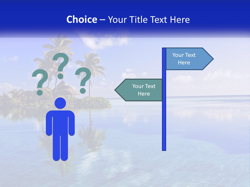 An Island In The Middle Of The Ocean PowerPoint Template