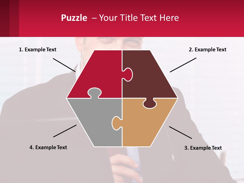 Manager With Laptop PowerPoint Template