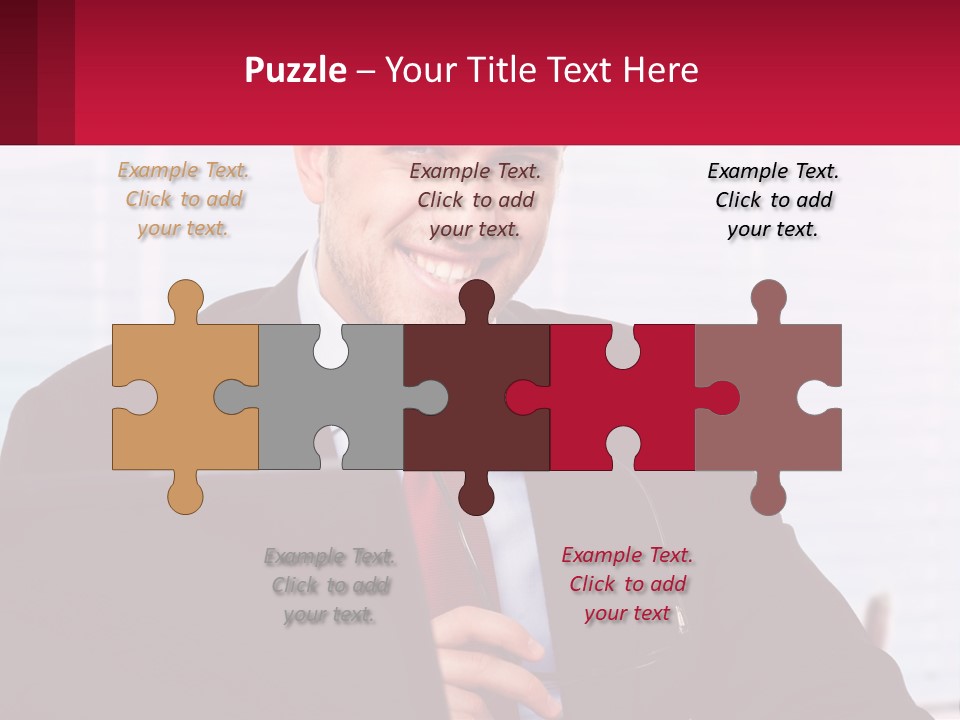 Manager With Laptop PowerPoint Template