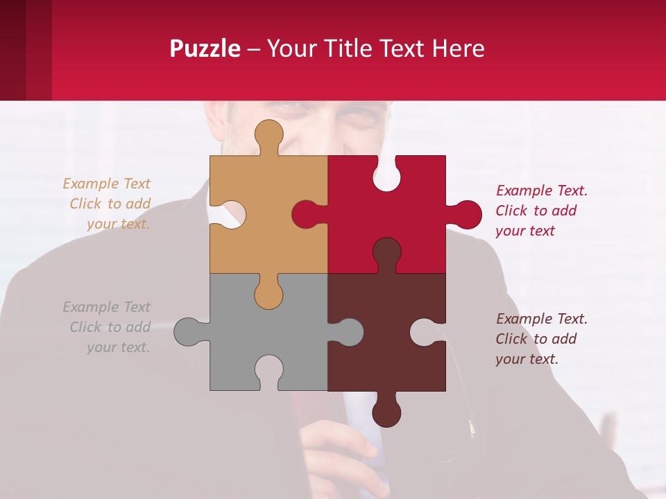 Manager With Laptop PowerPoint Template