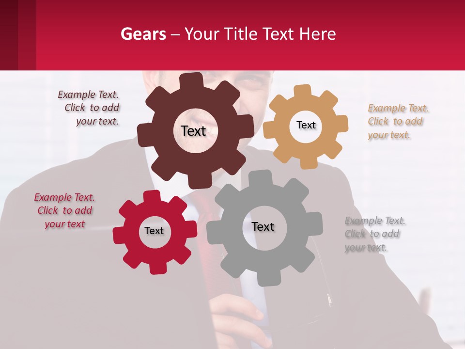 Manager With Laptop PowerPoint Template