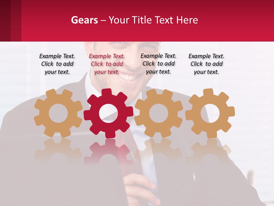 Manager With Laptop PowerPoint Template