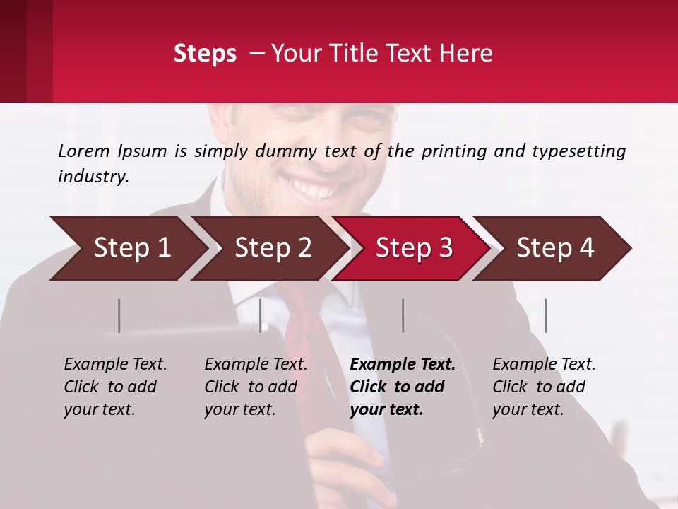 Manager With Laptop PowerPoint Template