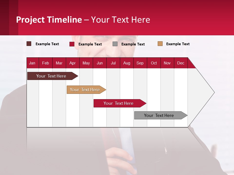 Manager With Laptop PowerPoint Template