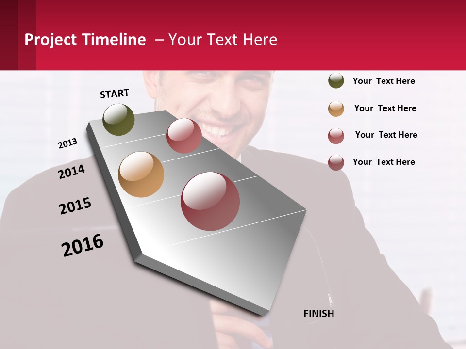 Manager With Laptop PowerPoint Template