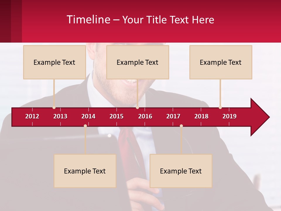 Manager With Laptop PowerPoint Template