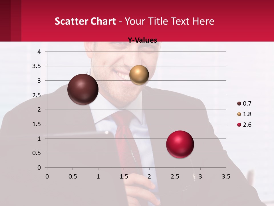 Manager With Laptop PowerPoint Template