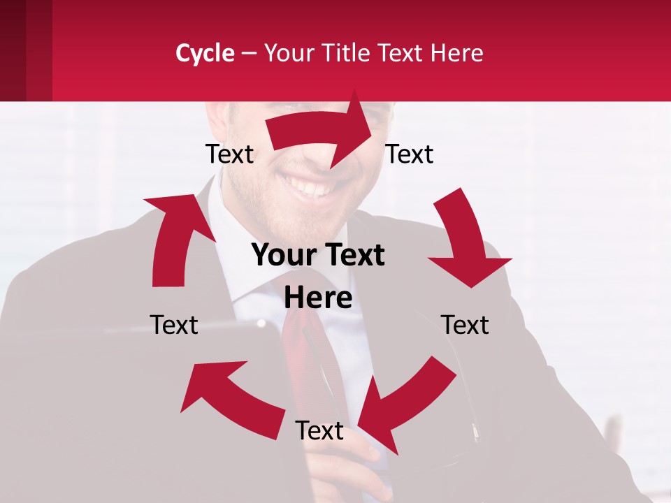 Manager With Laptop PowerPoint Template