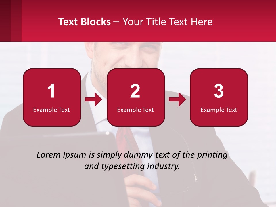 Manager With Laptop PowerPoint Template