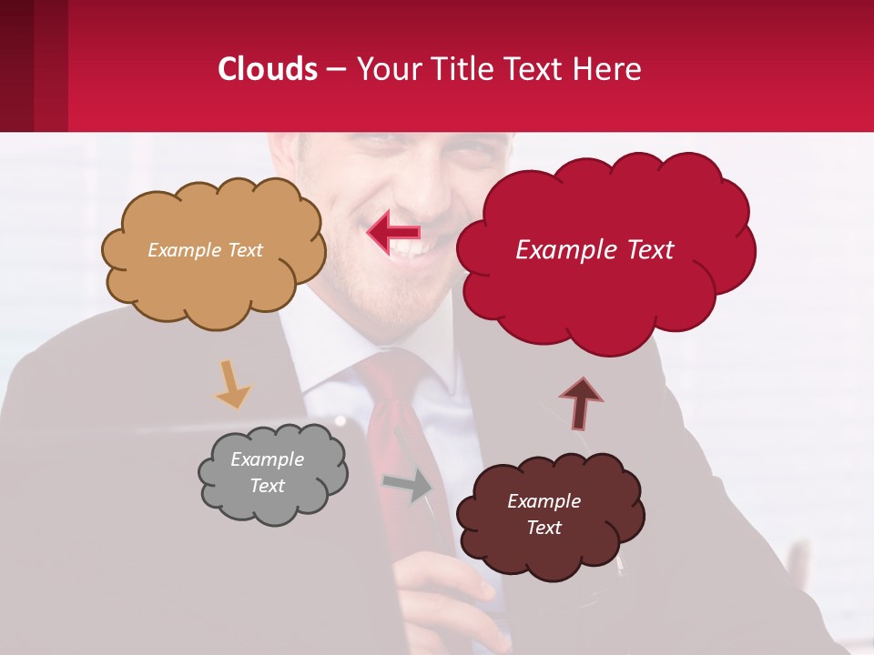 Manager With Laptop PowerPoint Template