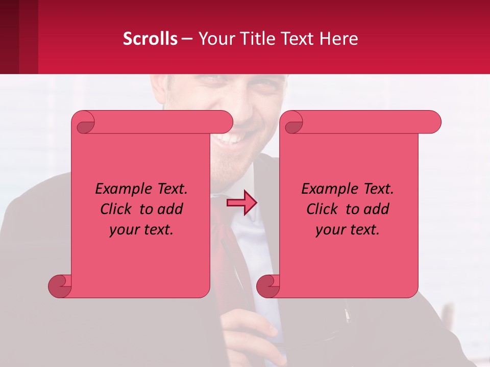 Manager With Laptop PowerPoint Template
