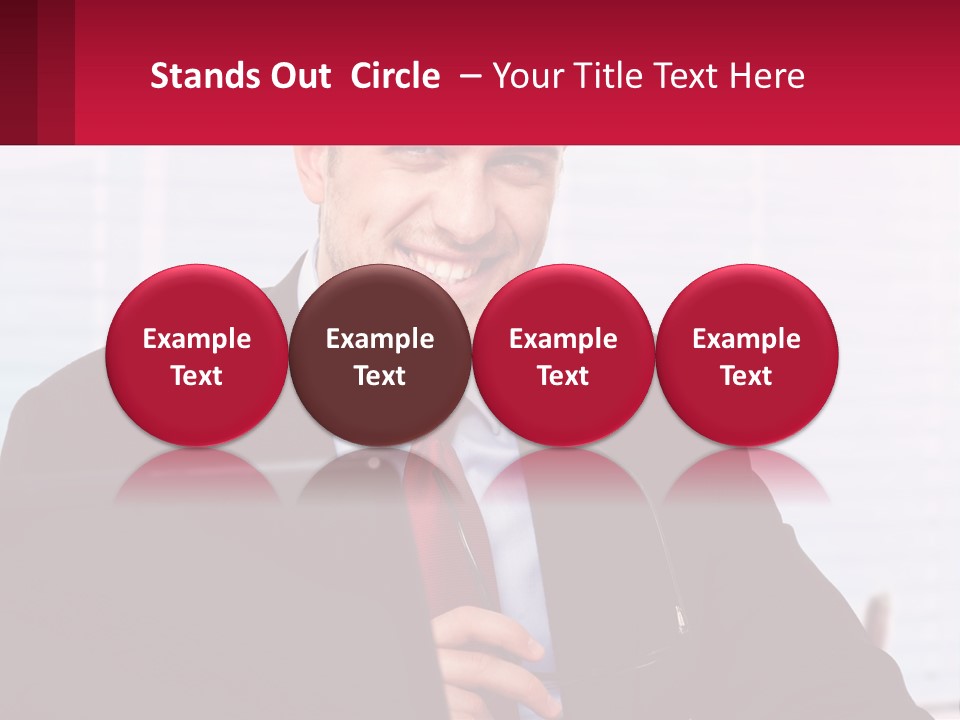 Manager With Laptop PowerPoint Template