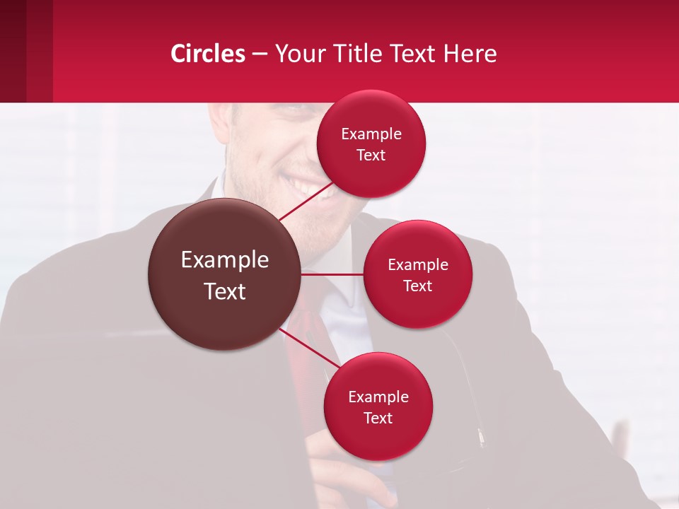 Manager With Laptop PowerPoint Template