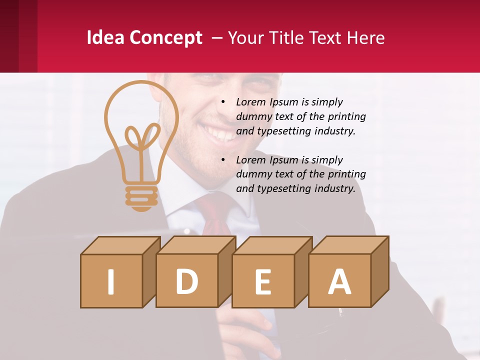 Manager With Laptop PowerPoint Template