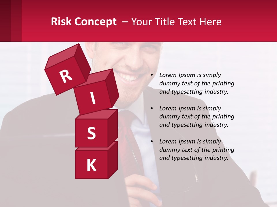 Manager With Laptop PowerPoint Template