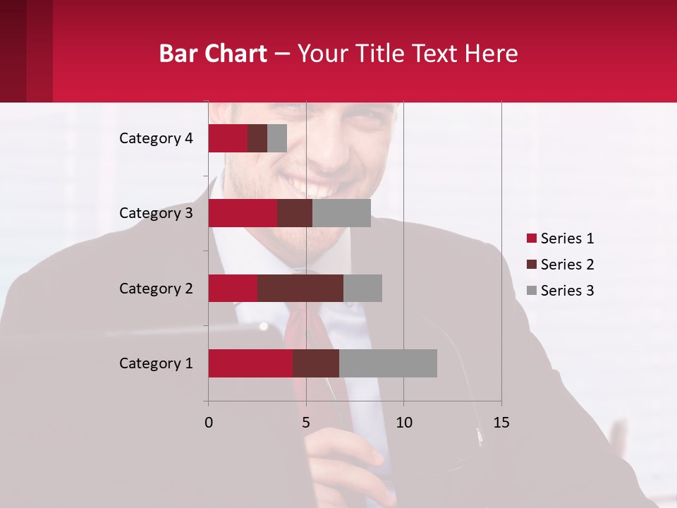 Manager With Laptop PowerPoint Template