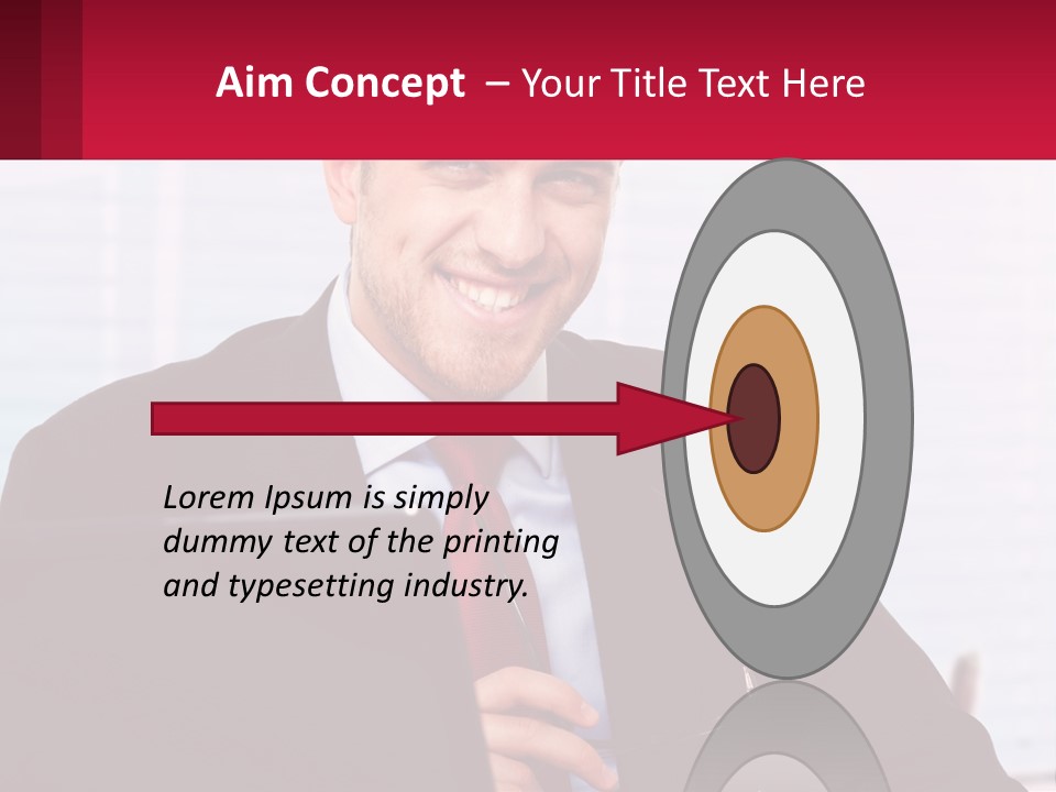 Manager With Laptop PowerPoint Template